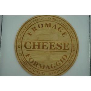 Formaggio Bamboo Wood Cheese Cutting Board Charcuterie Serving Tray.